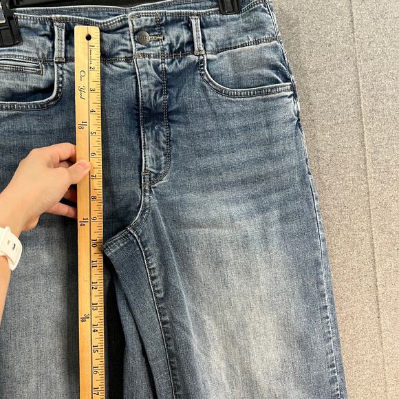 NYDJ Cool Embrace Wide Leg Denim Crop Jeans Fantasy, Reg 6 - Picture 9 of 12